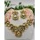 Kundan neck line in red and white 