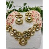 Kundan neck line in red and white 