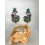Meena emerald dual tone earrings