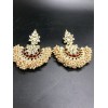 Chand bali with cluster pearls
