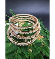 Gold Plated Pearl Bangles for Women & girls