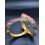 Kundan suquare bangles with crystal ruby embellishment
