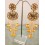 Gold Kundan Polki Earrings With Pearl Drops Party/Function for Women and Girls