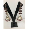 Ruby silver danglers Party/Function for Women and Girls