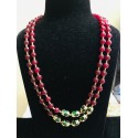  Real Ruby Onyx Stone Beads Necklace for Women and Girls