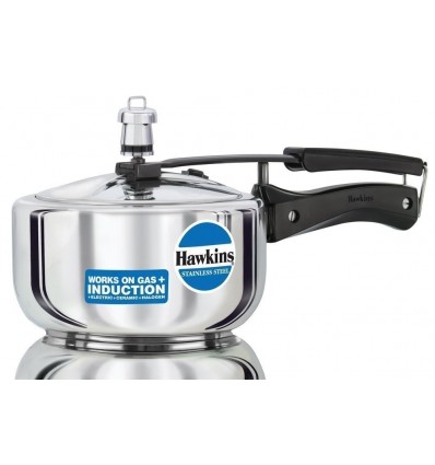 Hawkins Stainless Steel Pressure Cooker, 2 Litres, Silver