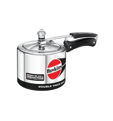 Hawkins Hevibase IH30 3-Litre Induction Pressure Cooker, Small, Silver