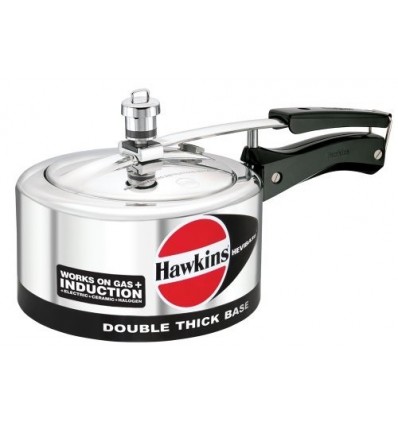 Hawkins Hevibase IH20 2-Litre Induction Pressure Cooker, Small, Silver