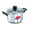 Prestige Clip-on Mini Induction Base Stainless Steel Pressure Cooker with Lid, 3 Litres/180mm, Metallic Silver