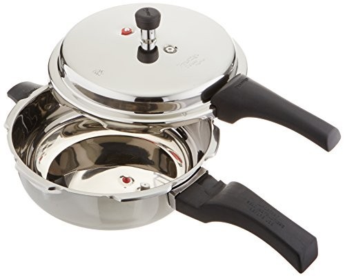 Prestige Deluxe Alpha Induction Base Pressure Pan, Senior, Stainless Steel