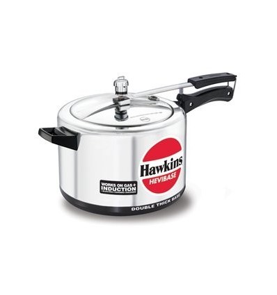 Hawkins Hevibase IH80 8-Litre Induction Pressure Cooker, Small, Silver