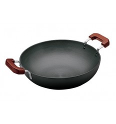 Hawkins Futura Hard Anodised Flat Bottom Deep-Fry Pan36Cm Black
